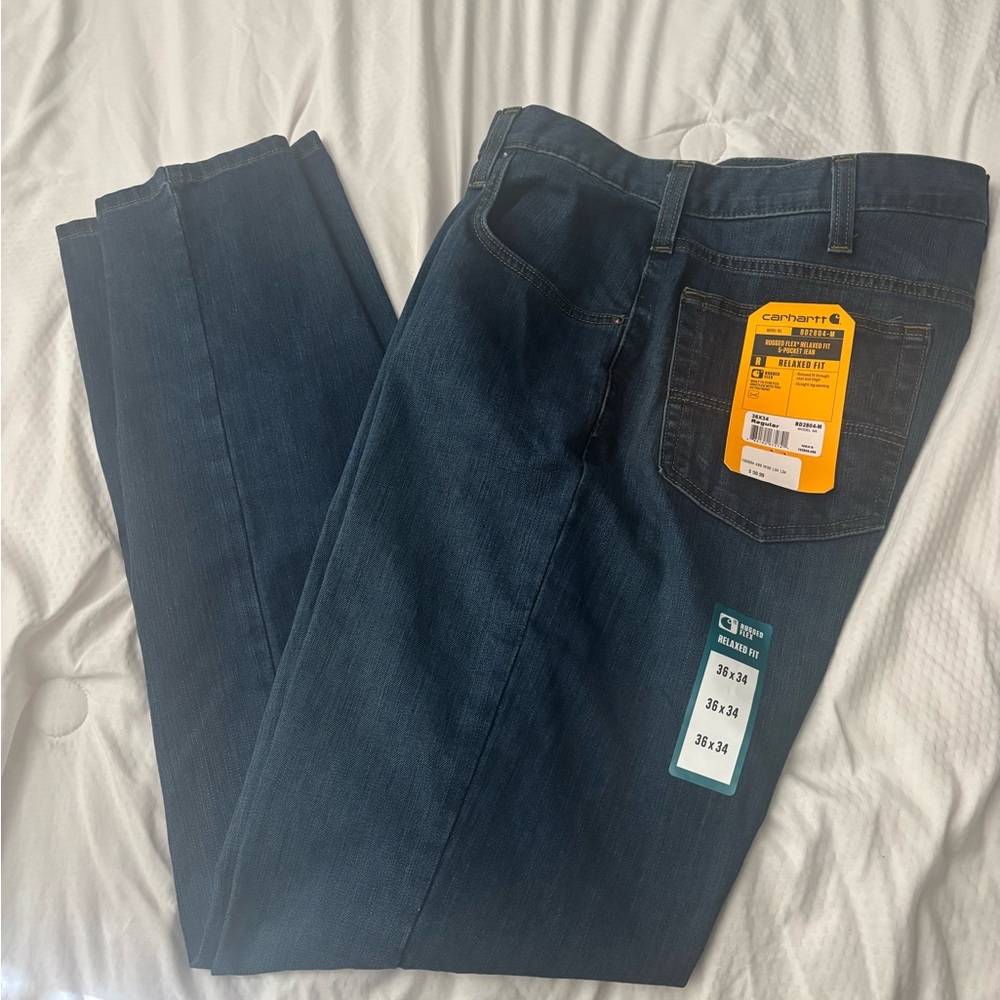 Carhartt Men's Dark Blue Relaxed Jeans
